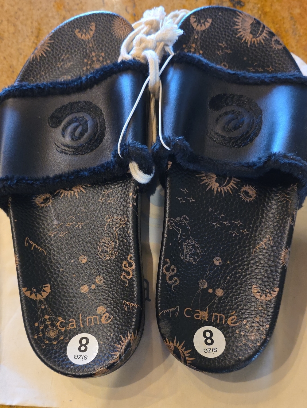 Johnny Was Calme Astrology Leather Slides